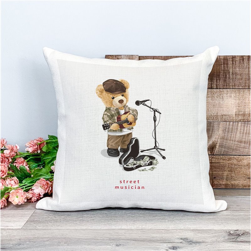 Printed Country Canvas Cushion Cover -  Tedcush71