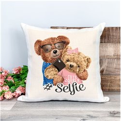 Printed Country Canvas Cushion Cover -  Tedcush72