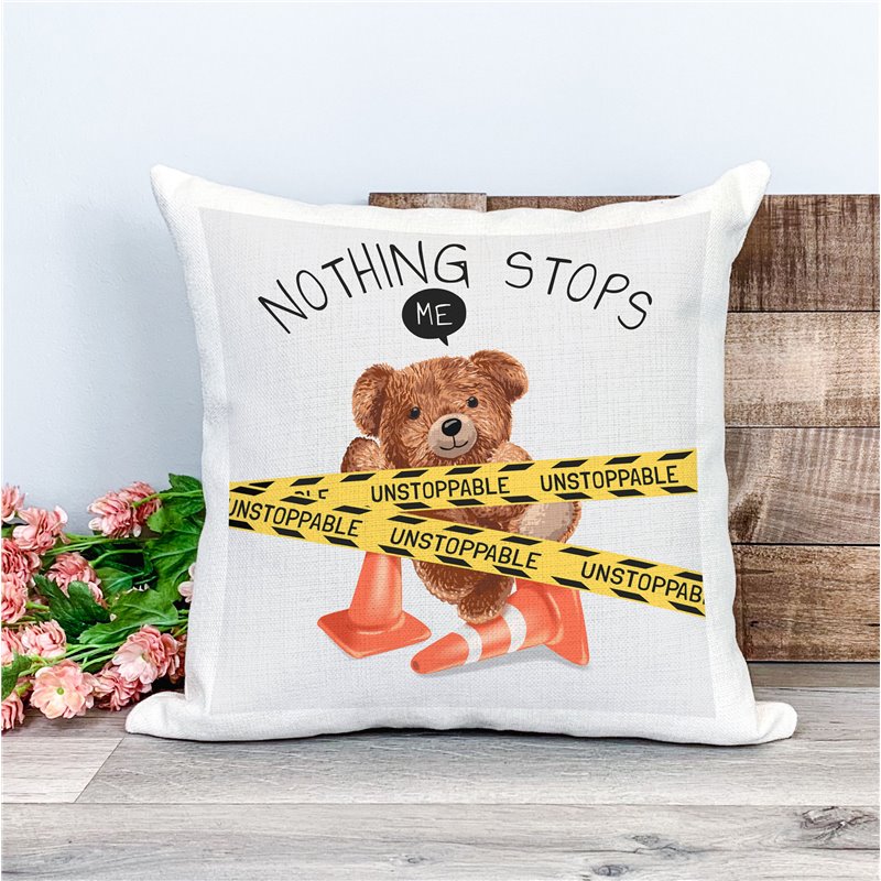 Printed Country Canvas Cushion Cover -  Tedcush76