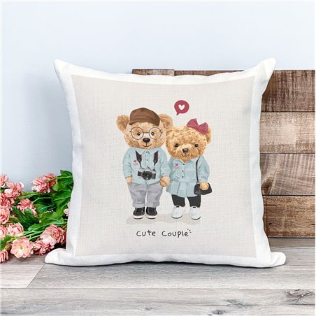 Printed Country Canvas Cushion Cover -  Tedcush77