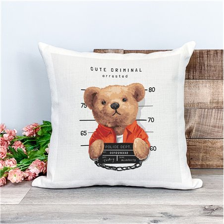 Printed Country Canvas Cushion Cover -  Tedcush78