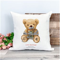 Printed Country Canvas Cushion Cover -  Tedcush79