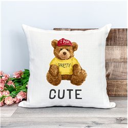 Printed Country Canvas Cushion Cover -  Tedcush81