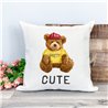 Printed Country Canvas Cushion Cover -  Tedcush81