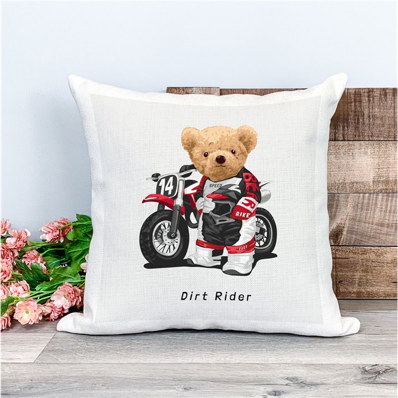 Printed Country Canvas Cushion Cover -  Tedcush82