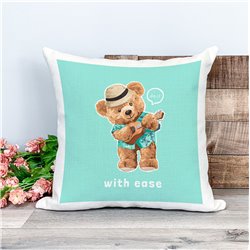 Printed Country Canvas Cushion Cover -  Tedcush83