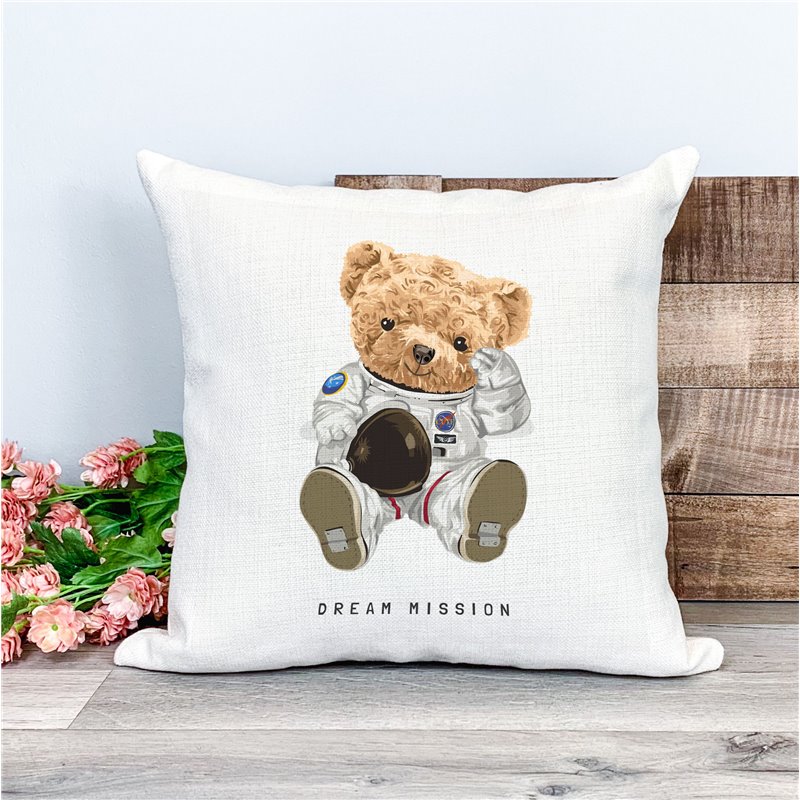 Printed Country Canvas Cushion Cover -  Tedcush85