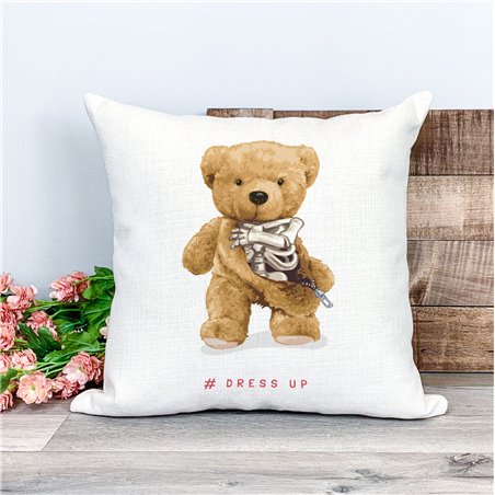 Printed Country Canvas Cushion Cover -  Tedcush87