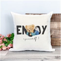 Printed Country Canvas Cushion Cover -  Tedcush93
