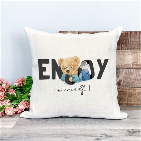 Printed Country Canvas Cushion Cover -  Tedcush93