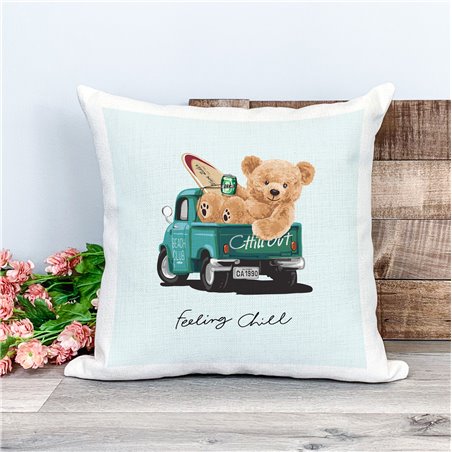 Printed Country Canvas Cushion Cover -  Tedcush97