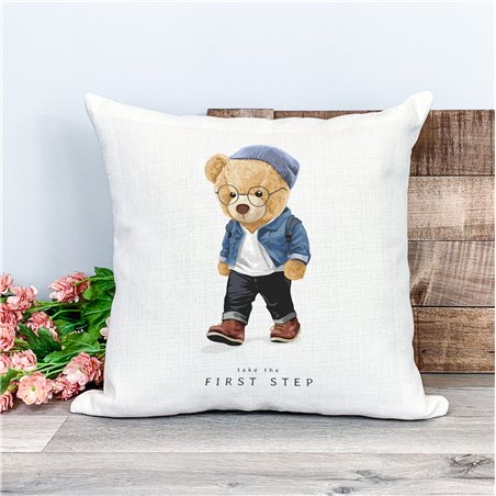 Printed Country Canvas Cushion Cover -  Tedcush99