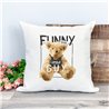Printed Country Canvas Cushion Cover -  Tedcush106