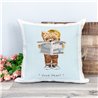 Printed Country Canvas Cushion Cover -  Tedcush112