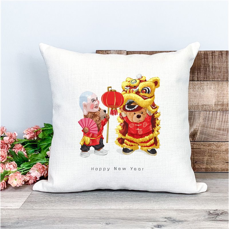 Printed Country Canvas Cushion Cover -  Tedcush117