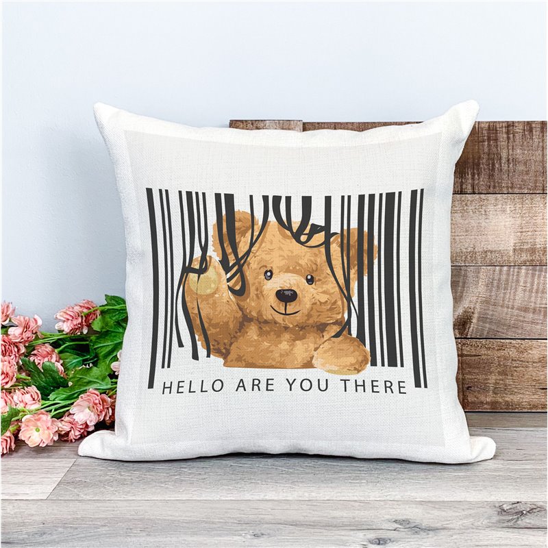 Printed Country Canvas Cushion Cover -  Tedcush119