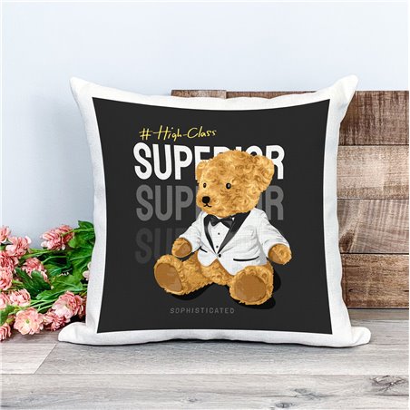 Printed Country Canvas Cushion Cover -  Tedcush121