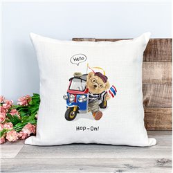 Printed Country Canvas Cushion Cover -  Tedcush123