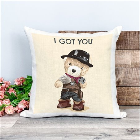 Printed Country Canvas Cushion Cover -  Tedcush126