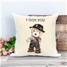Printed Country Canvas Cushion Cover -  Tedcush126