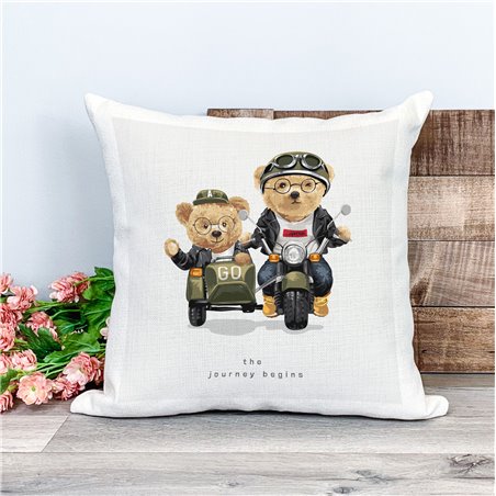 Printed Country Canvas Cushion Cover -  Tedcush129