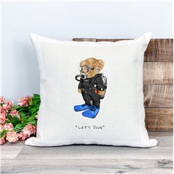 Printed Country Canvas Cushion Cover -  Tedcush134