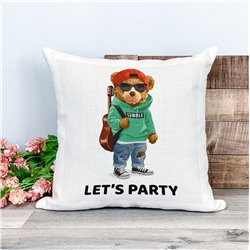 Printed Country Canvas Cushion Cover -  Tedcush135