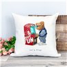 Printed Country Canvas Cushion Cover -  Tedcush136