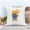 Printed Country Canvas Cushion Cover -  Tedcush141