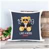 Printed Country Canvas Cushion Cover -  Tedcush142