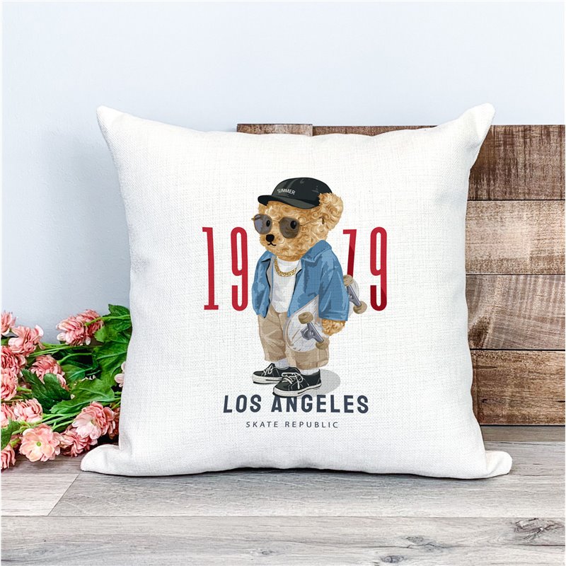 Printed Country Canvas Cushion Cover -  Tedcush144