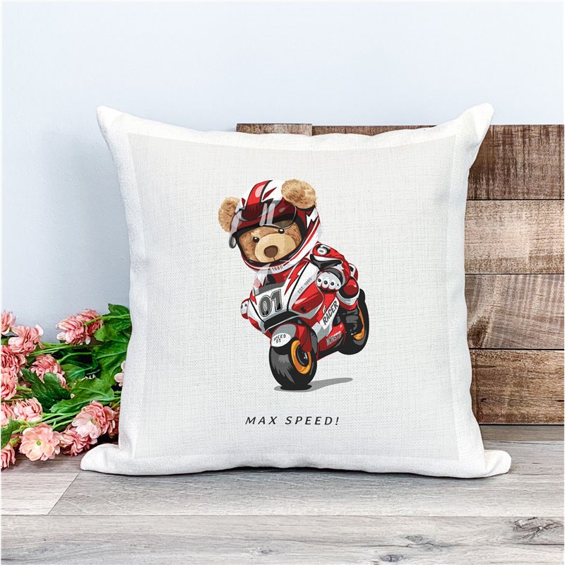 Printed Country Canvas Cushion Cover -  Tedcush148