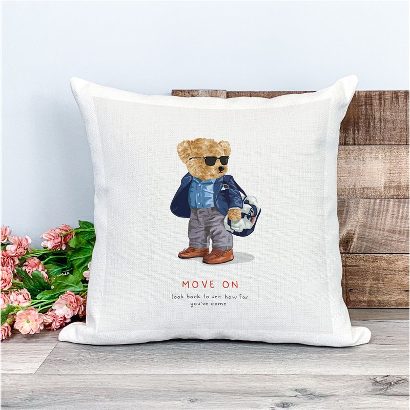 Printed Country Canvas Cushion Cover -  Tedcush149