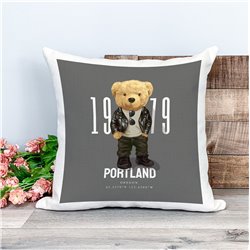Printed Country Canvas Cushion Cover -  Tedcush168