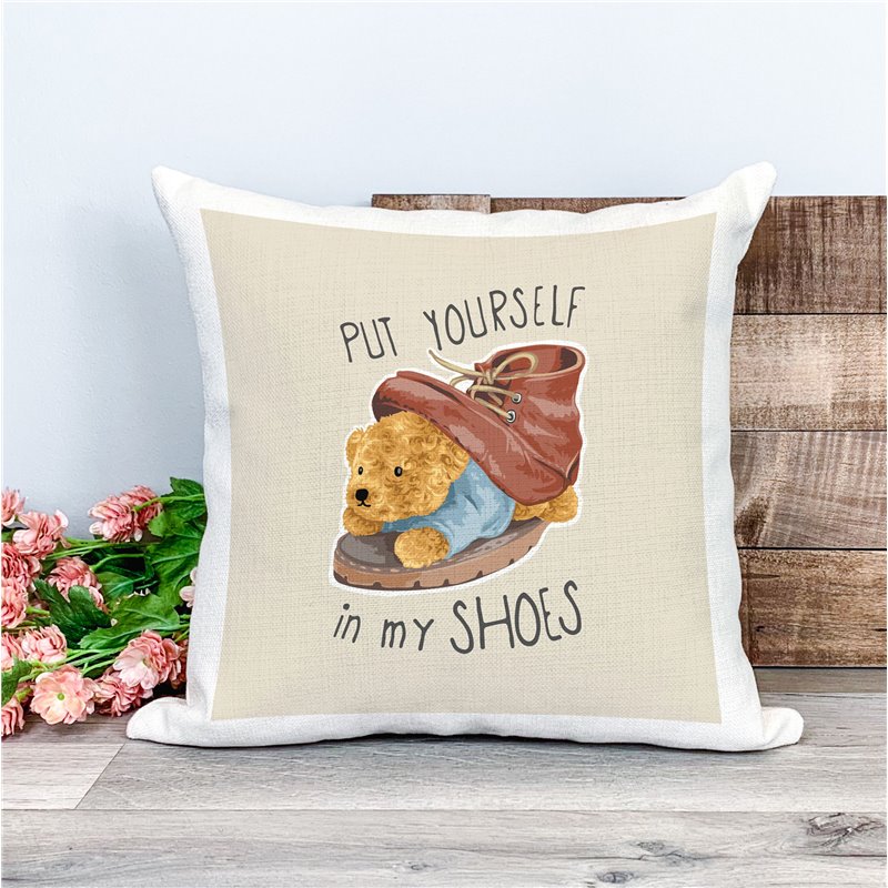 Printed Country Canvas Cushion Cover -  Tedcush169