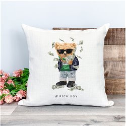 Printed Country Canvas Cushion Cover -  Tedcush172