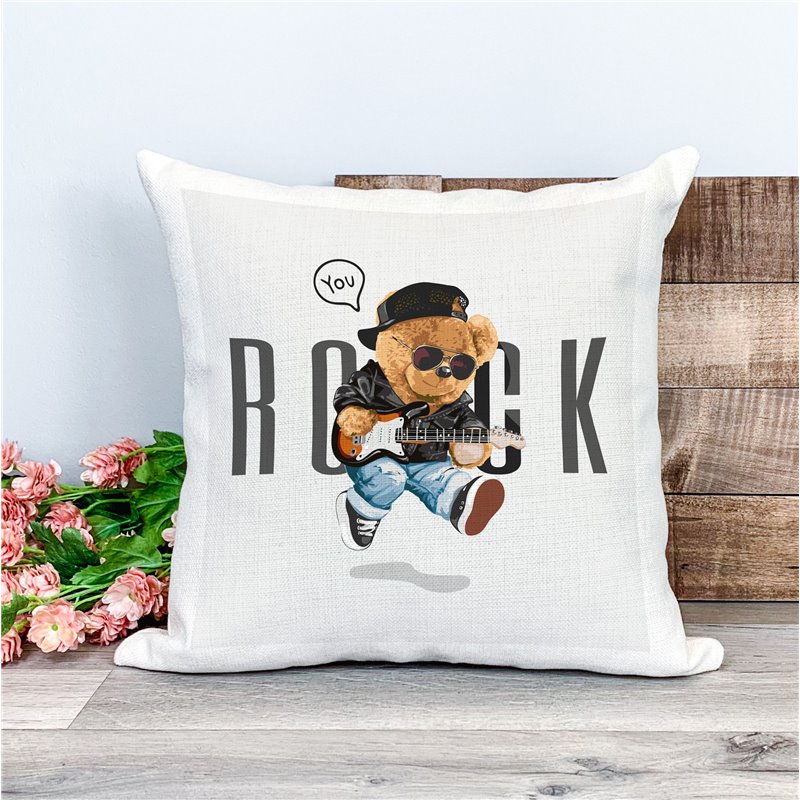 Printed Country Canvas Cushion Cover -  Tedcush176