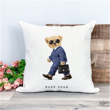Printed Country Canvas Cushion Cover -  Tedcush177