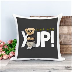 Printed Country Canvas Cushion Cover -  Tedcush180