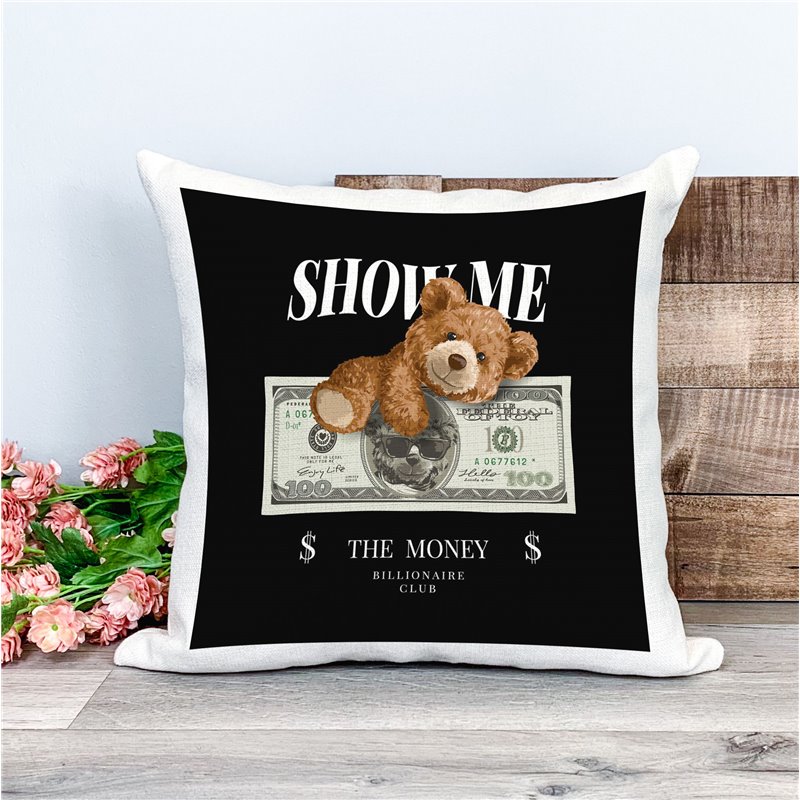 Printed Country Canvas Cushion Cover -  Tedcush183