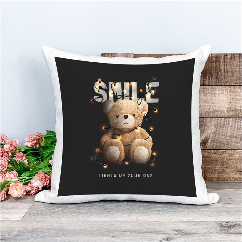 Printed Country Canvas Cushion Cover -  Tedcush190