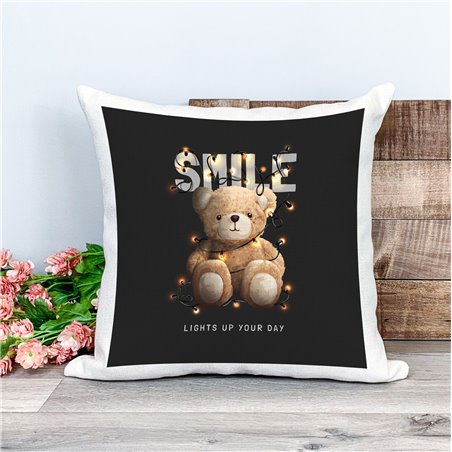 Printed Country Canvas Cushion Cover -  Tedcush190