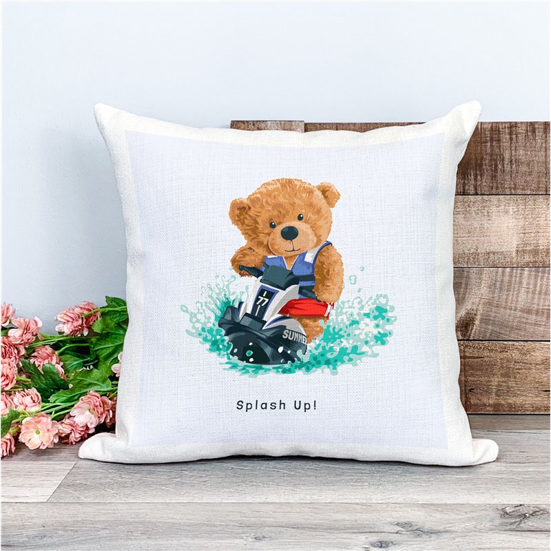Printed Country Canvas Cushion Cover -  Tedcush193