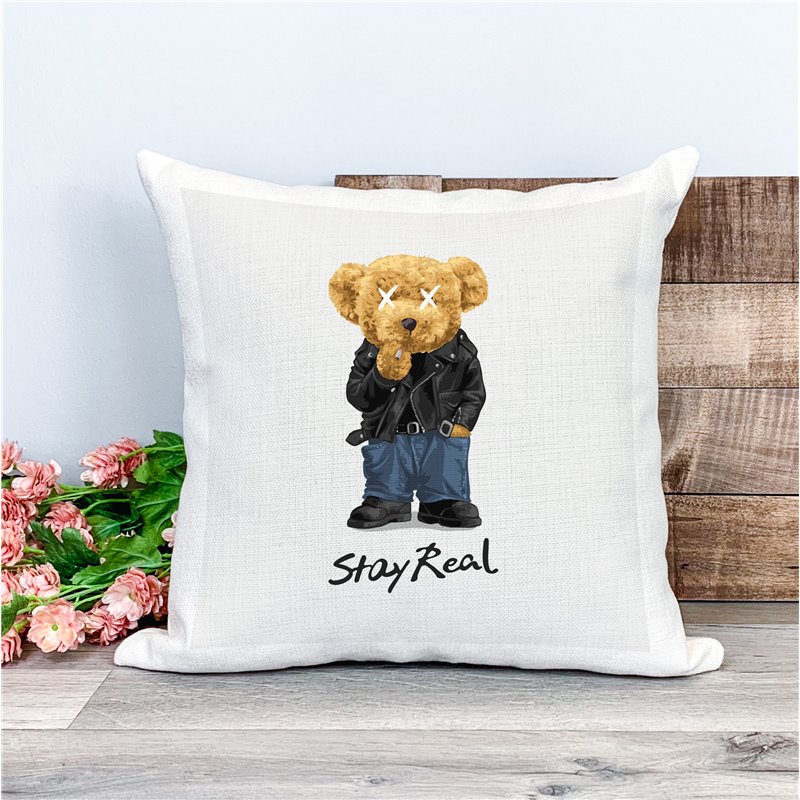 Printed Country Canvas Cushion Cover -  Tedcush196