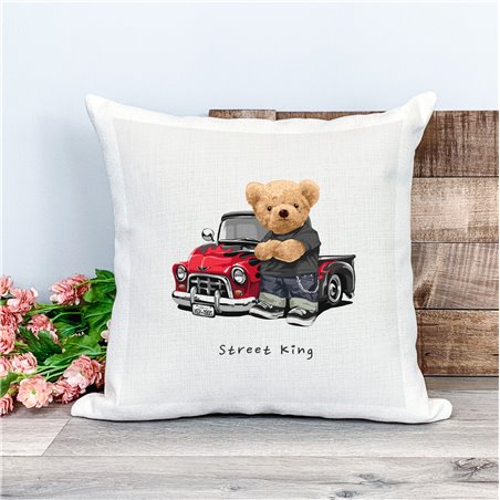 Printed Country Canvas Cushion Cover -  Tedcush198