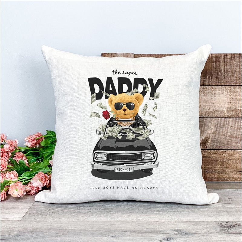 Printed Country Canvas Cushion Cover -  Tedcush200