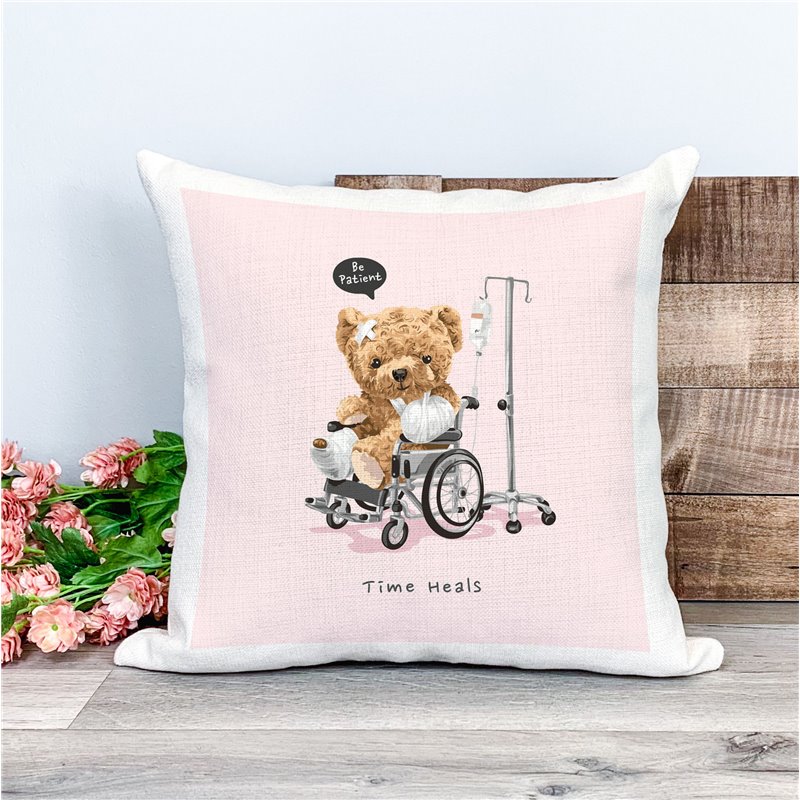 Printed Country Canvas Cushion Cover -  Tedcush207