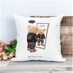 Printed Country Canvas Cushion Cover -  Tedcush208