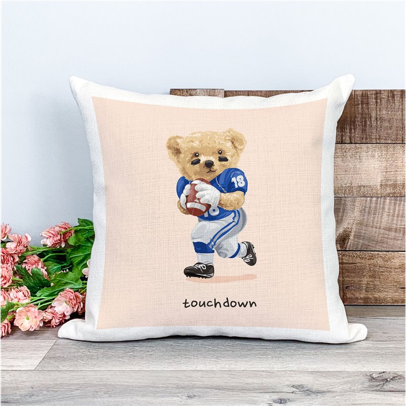 Printed Country Canvas Cushion Cover -  Tedcush209