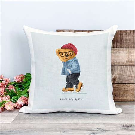 Printed Country Canvas Cushion Cover -  Tedcush213